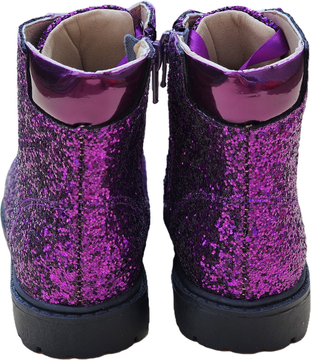 Sparkle squad glitter combat boots