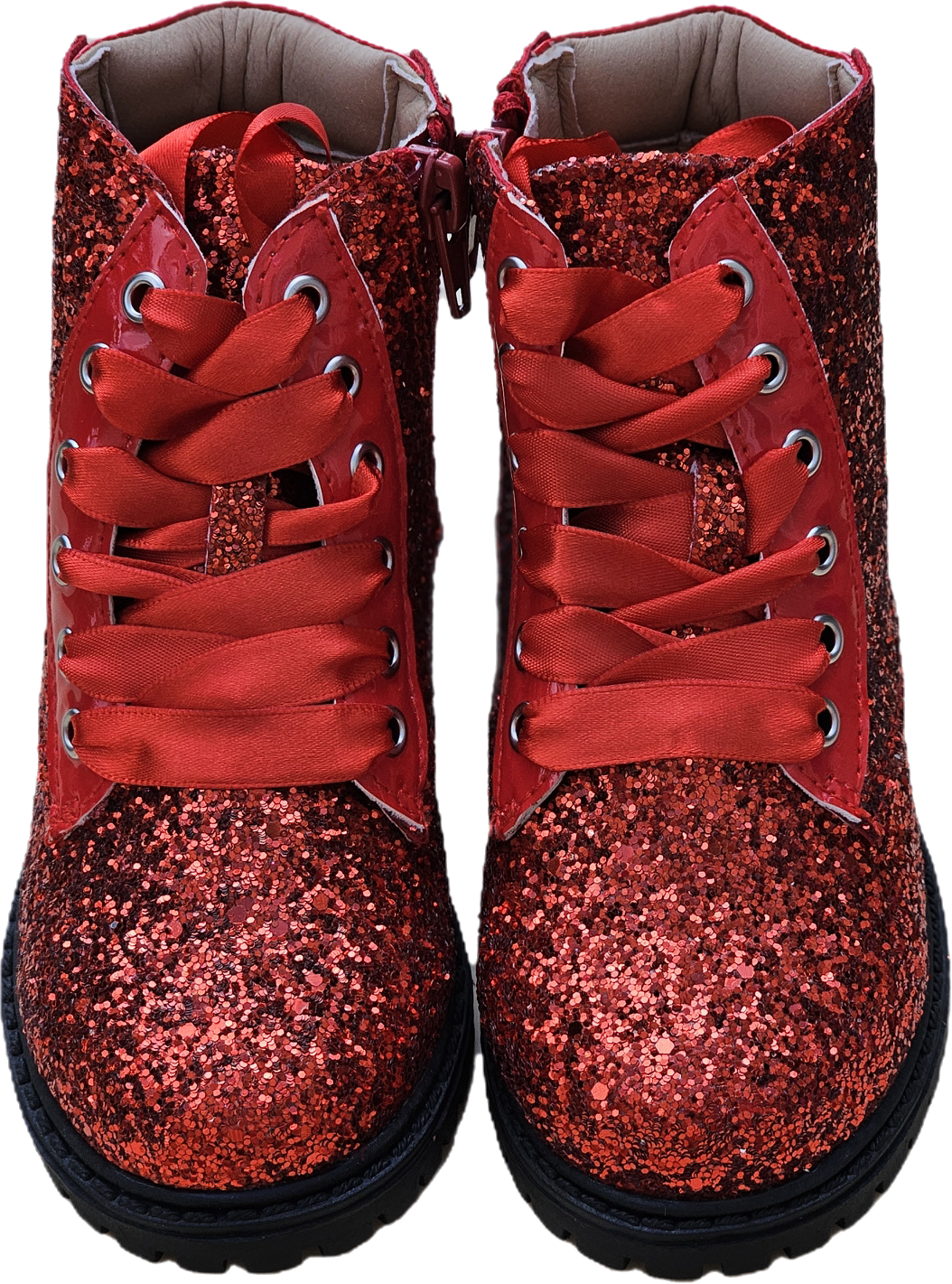 Sparkle squad glitter combat boots