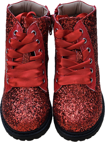Sparkle squad glitter combat boots