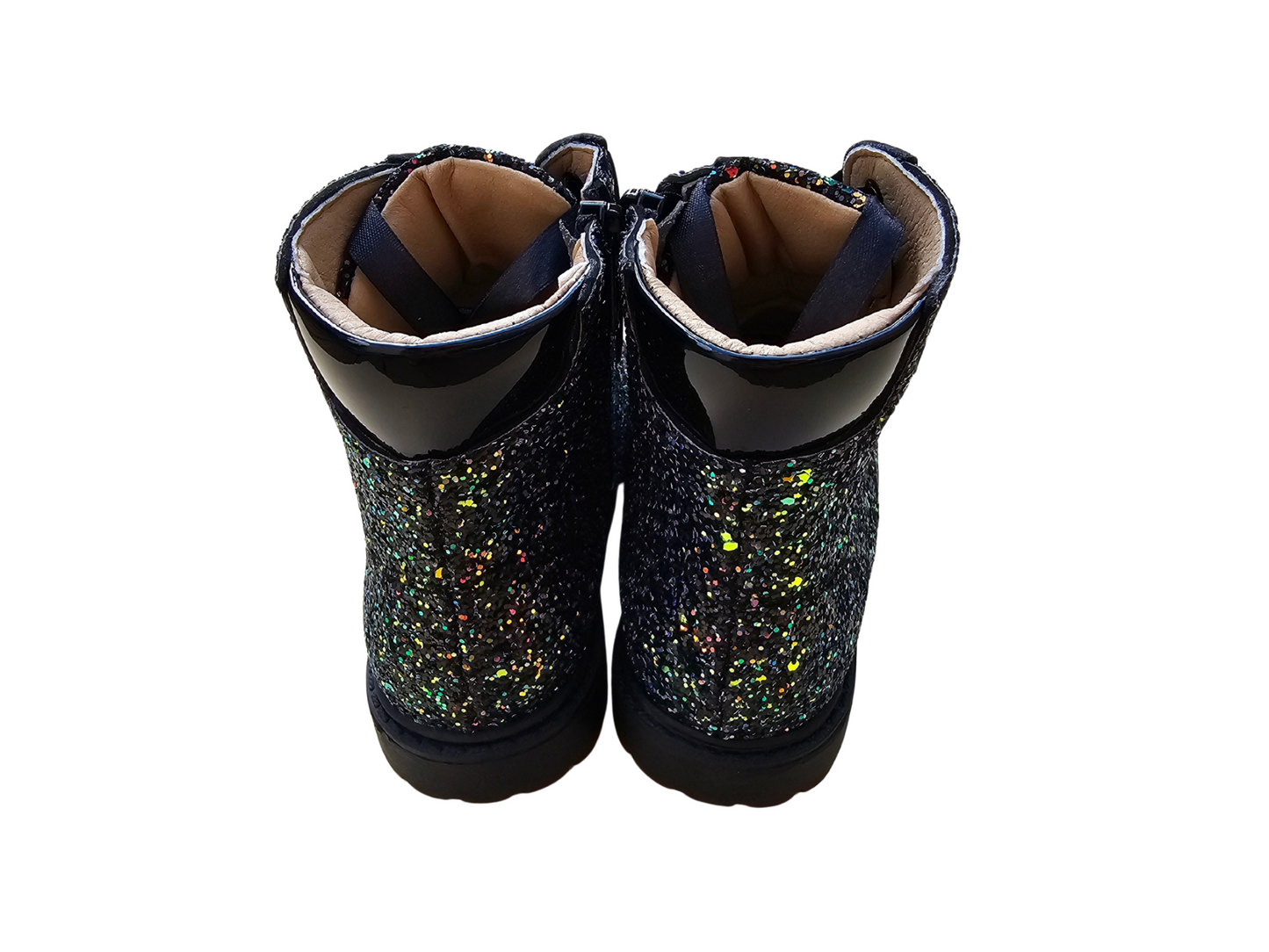 Sparkle squad glitter combat boots