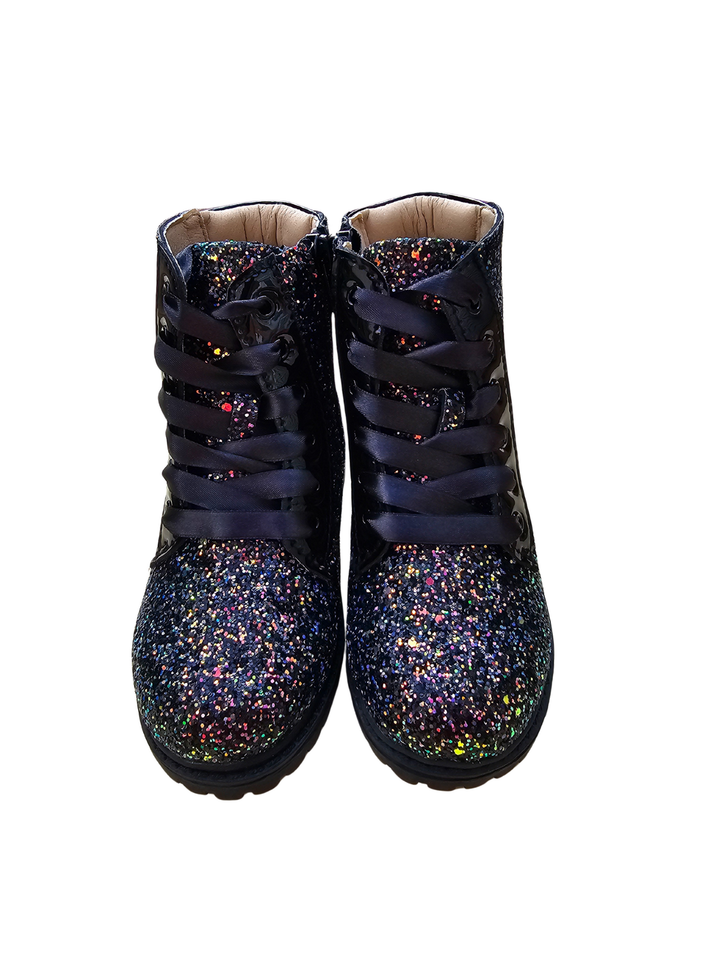 Sparkle squad glitter combat boots