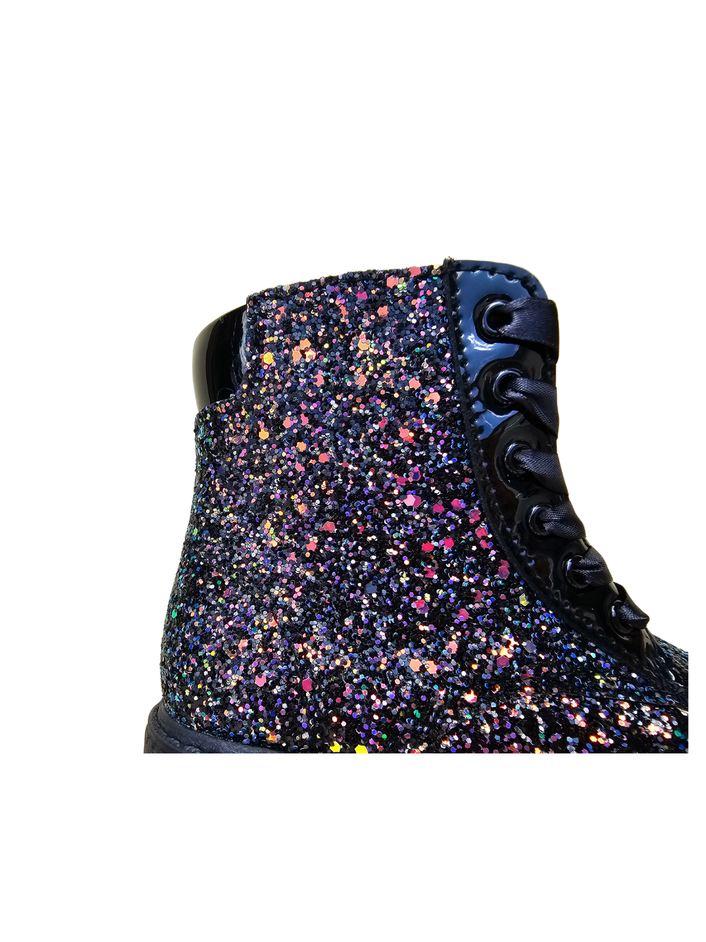 Sparkle squad glitter combat boots