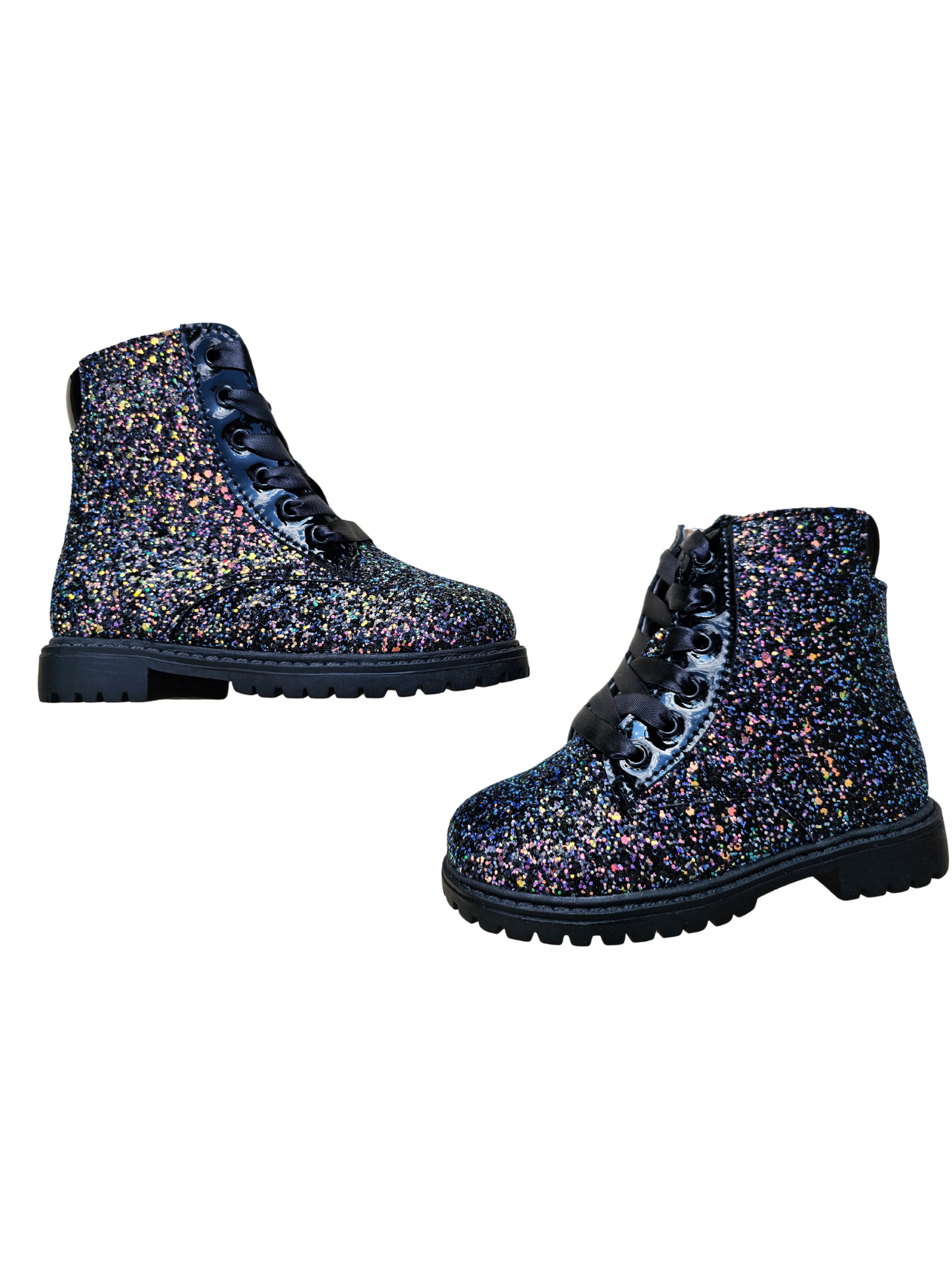 Sparkle squad glitter combat boots
