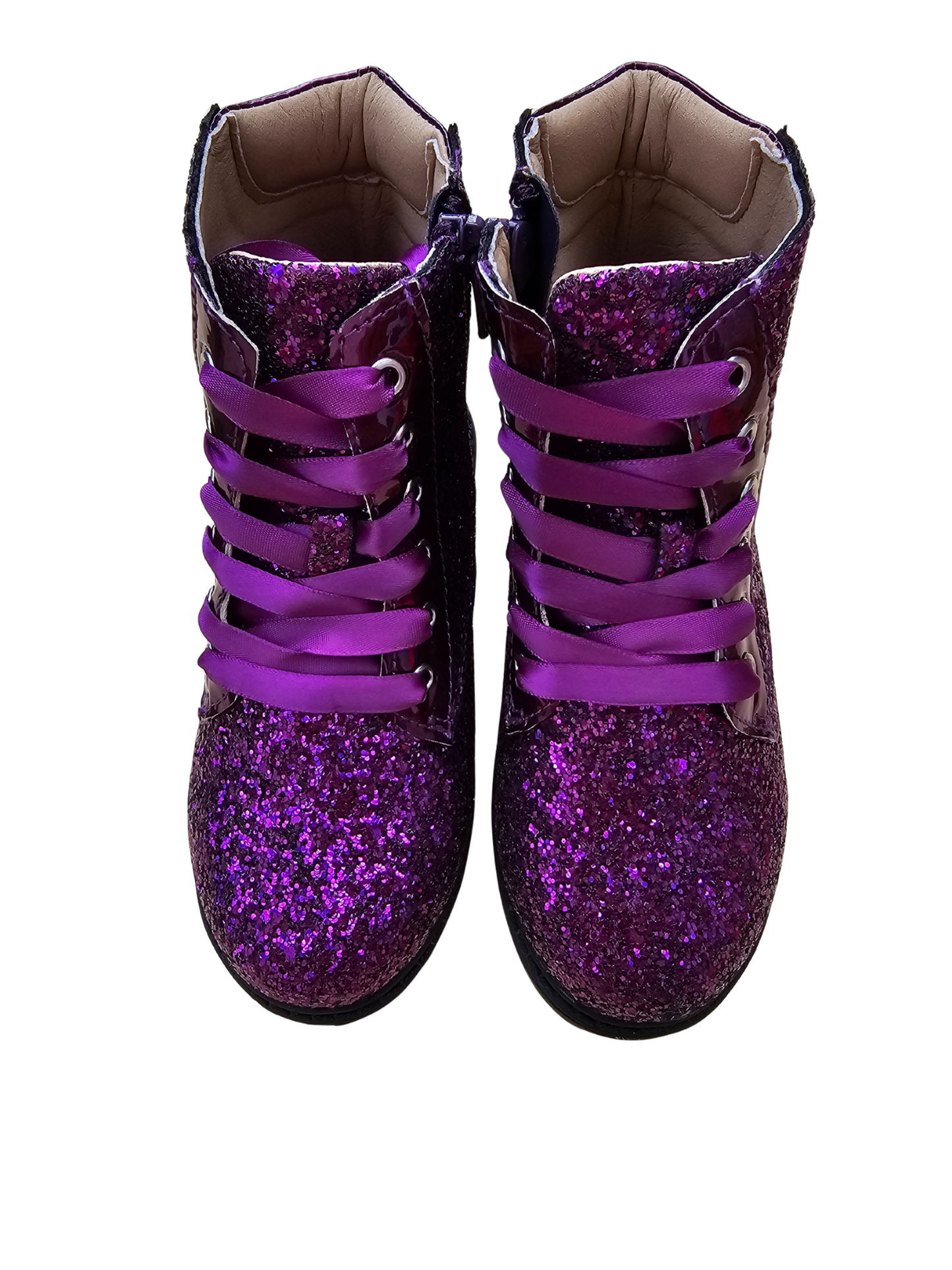 Sparkle squad glitter combat boots