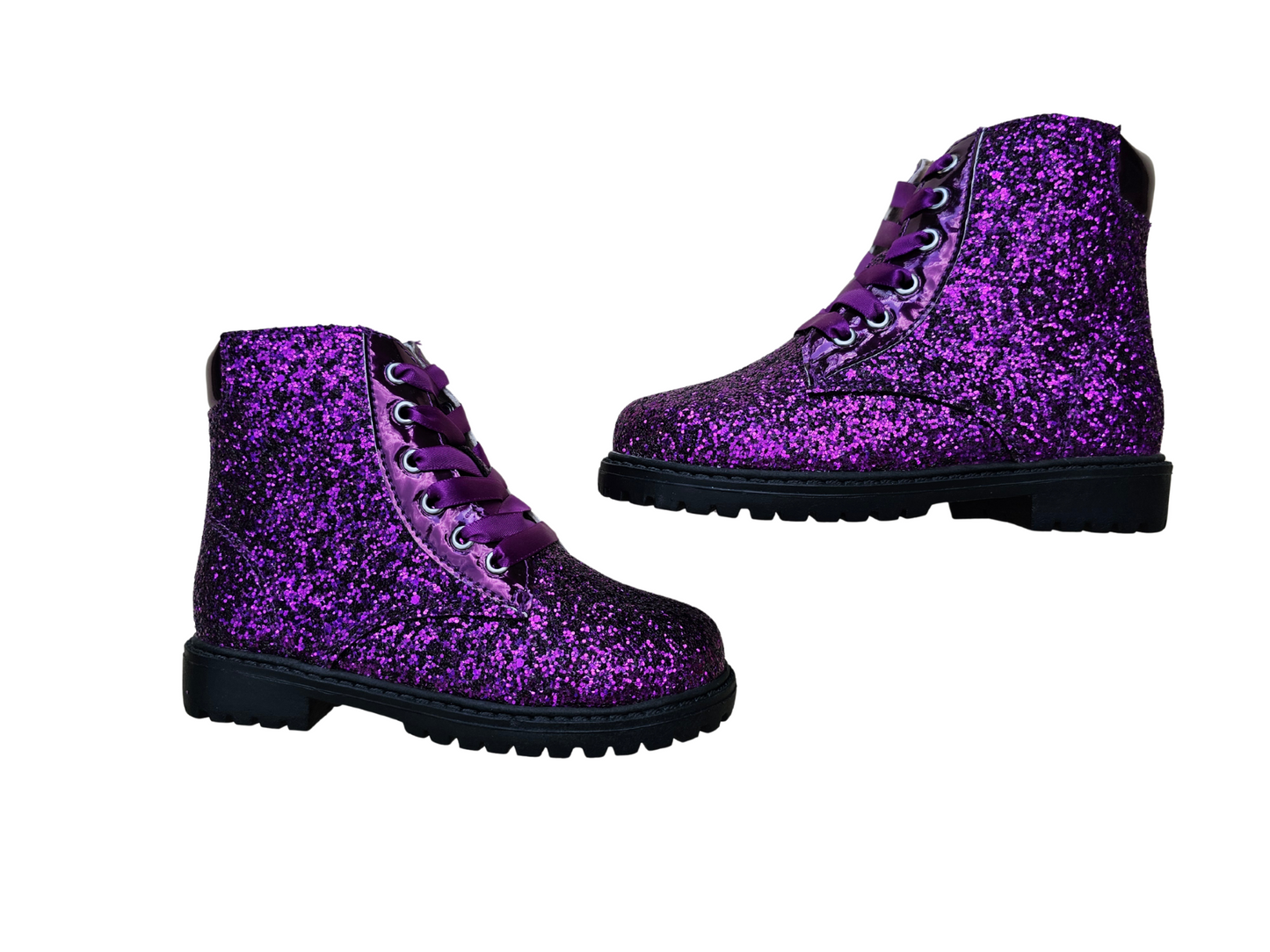 Sparkle squad glitter combat boots