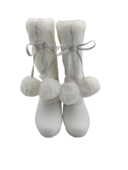 Snowball Pom Pom Fur Boots Girls & Womens