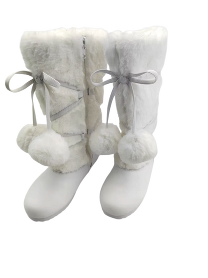 Snowball Pom Pom Fur Boots Girls & Womens