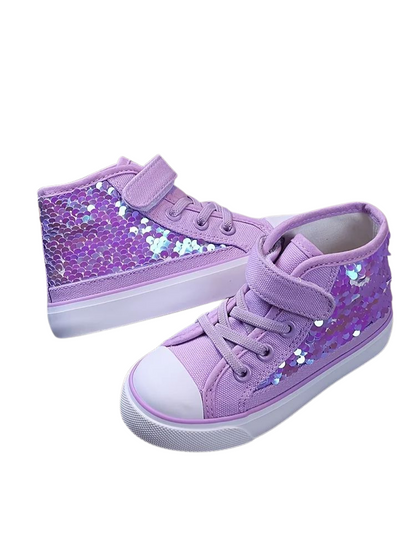 Sequin high top sneakers