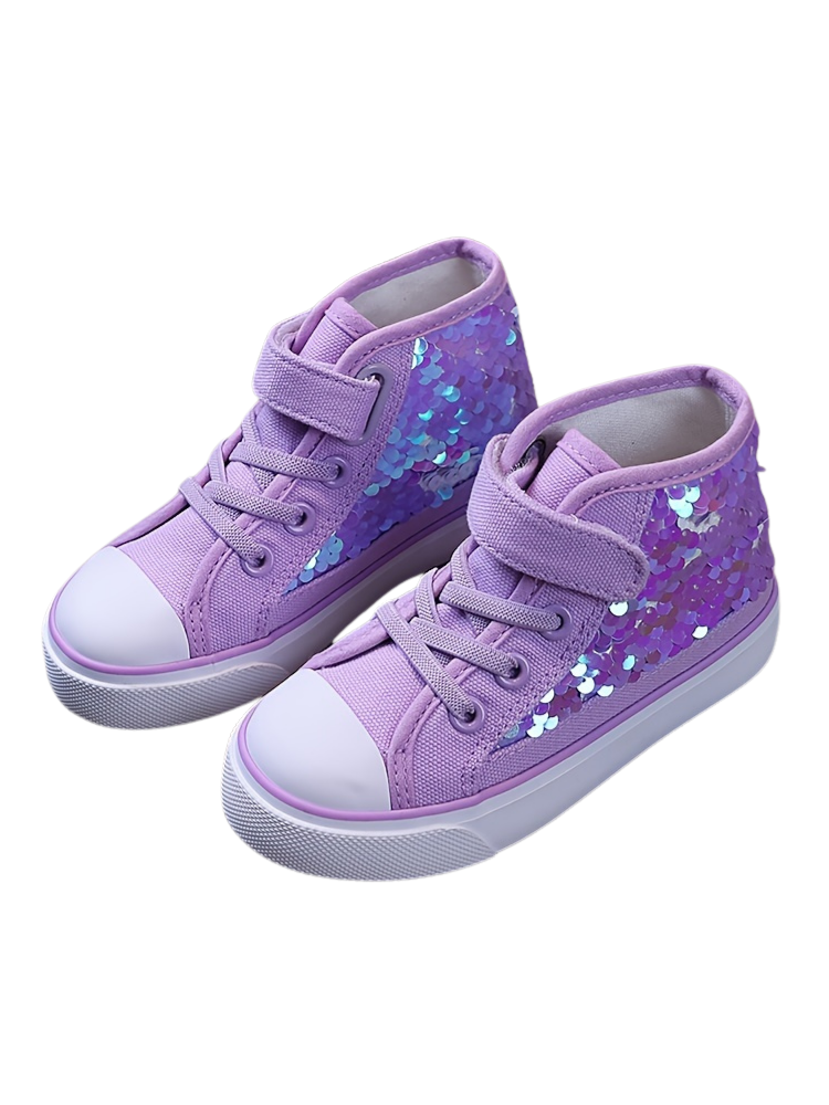 Sequin high top sneakers