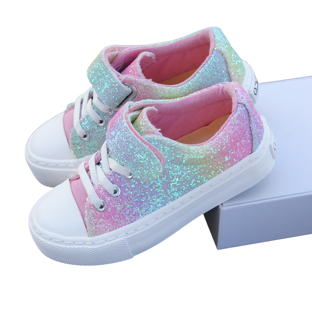 Cotton Candy sparkle sneakers pre order