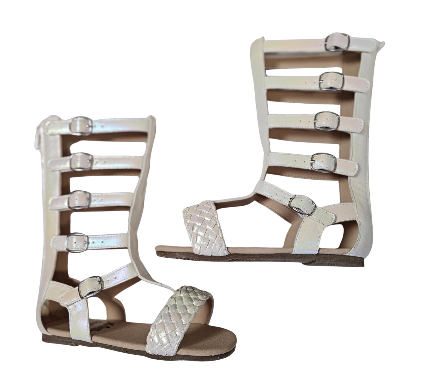 Presley Girls Leather Gladiator buckle sandal