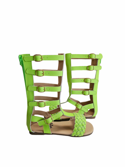 Presley Girls Leather Gladiator buckle sandal