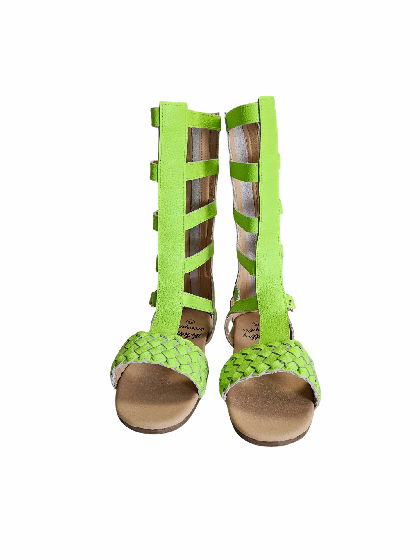 Presley Girls Leather Gladiator buckle sandal