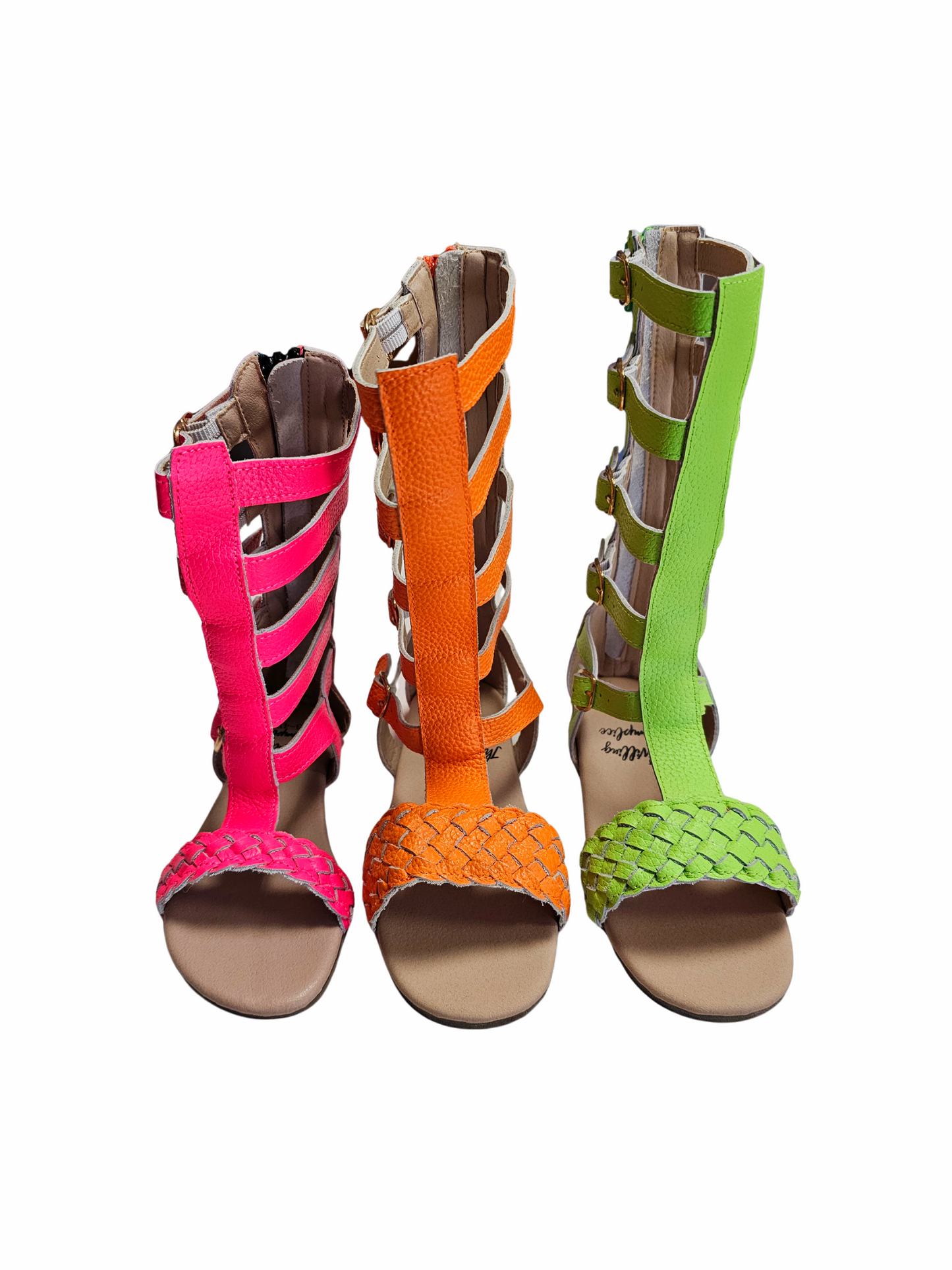 Presley Girls Leather Gladiator buckle sandal