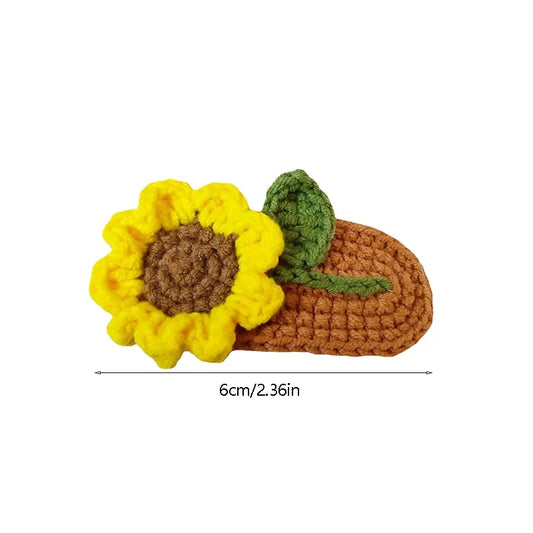 Sunflower Crochet Hair clip