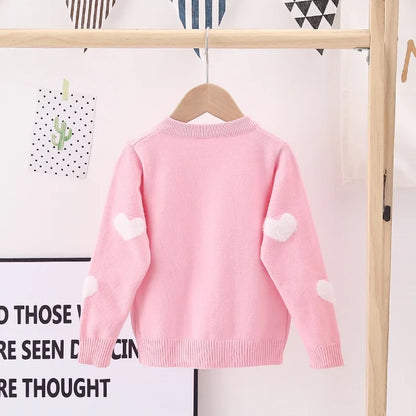 Heart contrast super soft cardigan