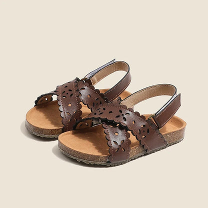 Petal Path Scalloped Sandals