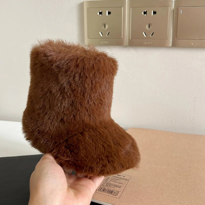 Winter bear furry boots