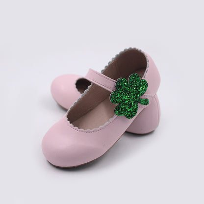 Cece shoes with interchangable holiday shapes (heart & shamrock)