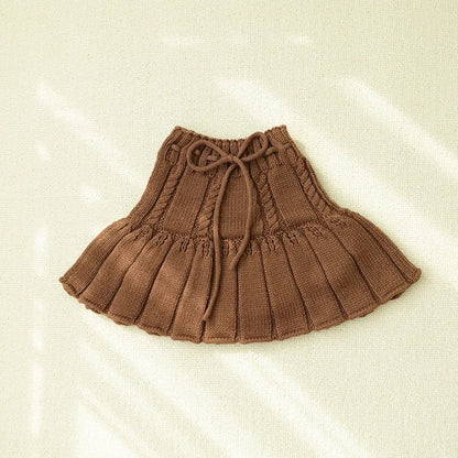 Sweater Skorts brown and tan (READY TO SHIP)