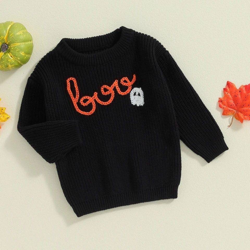 Halloween and fall embroidered sweaters