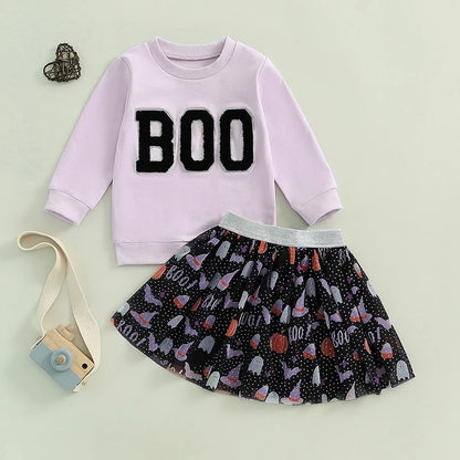Boo Sweatshirt and tulle skirt set