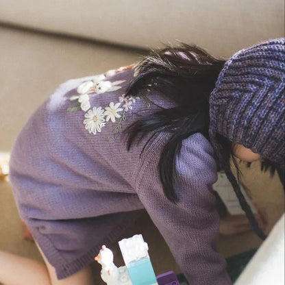 Hand embroidered bunny Cardigan and shorts