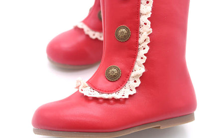 Analise Leather Button Boots ready to ship