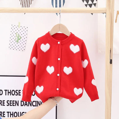 Heart contrast super soft cardigan