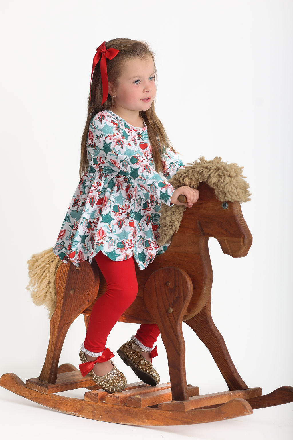 Charlotte glitter flats with interchangable satin bow