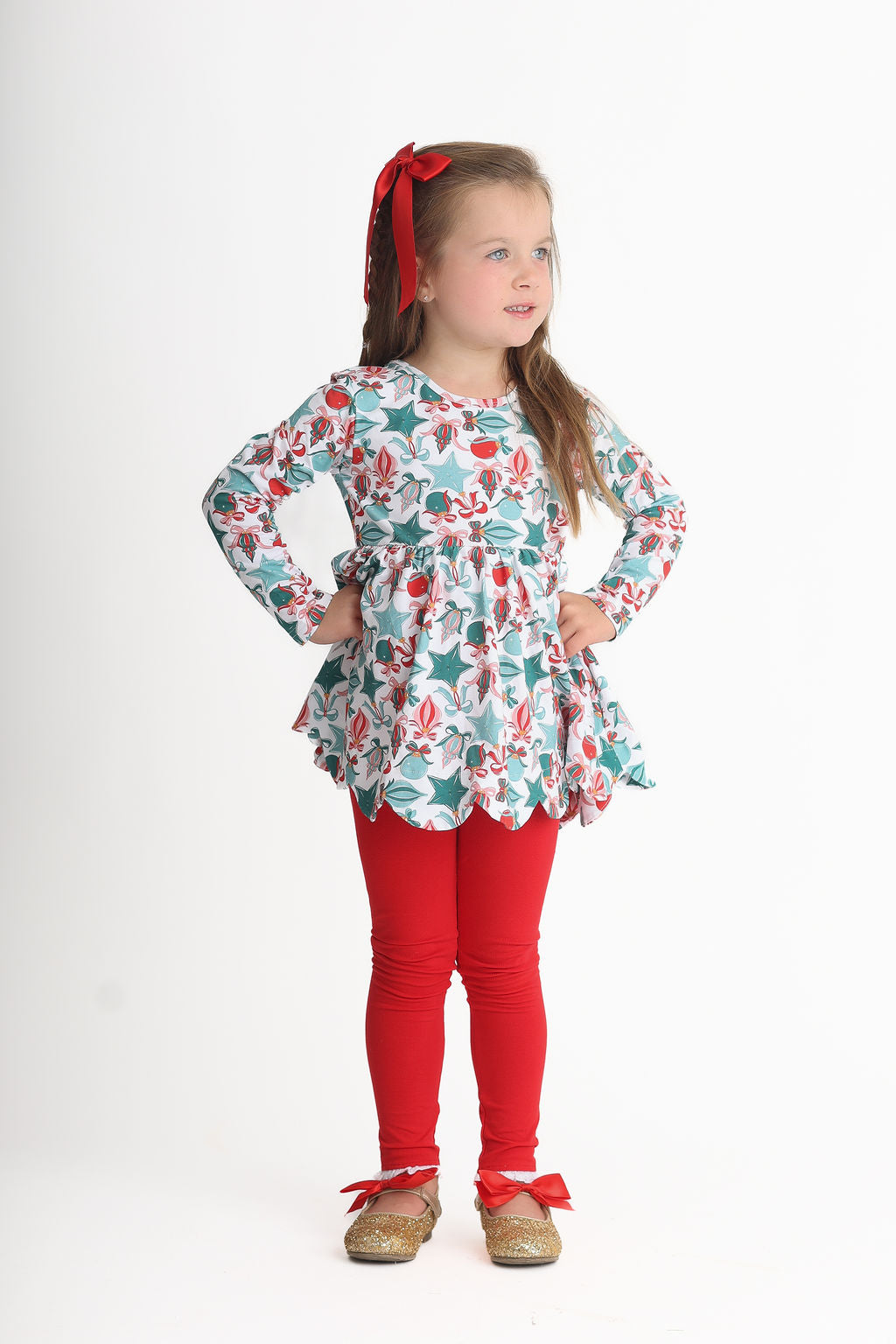 Charlotte glitter flats with interchangable satin bow