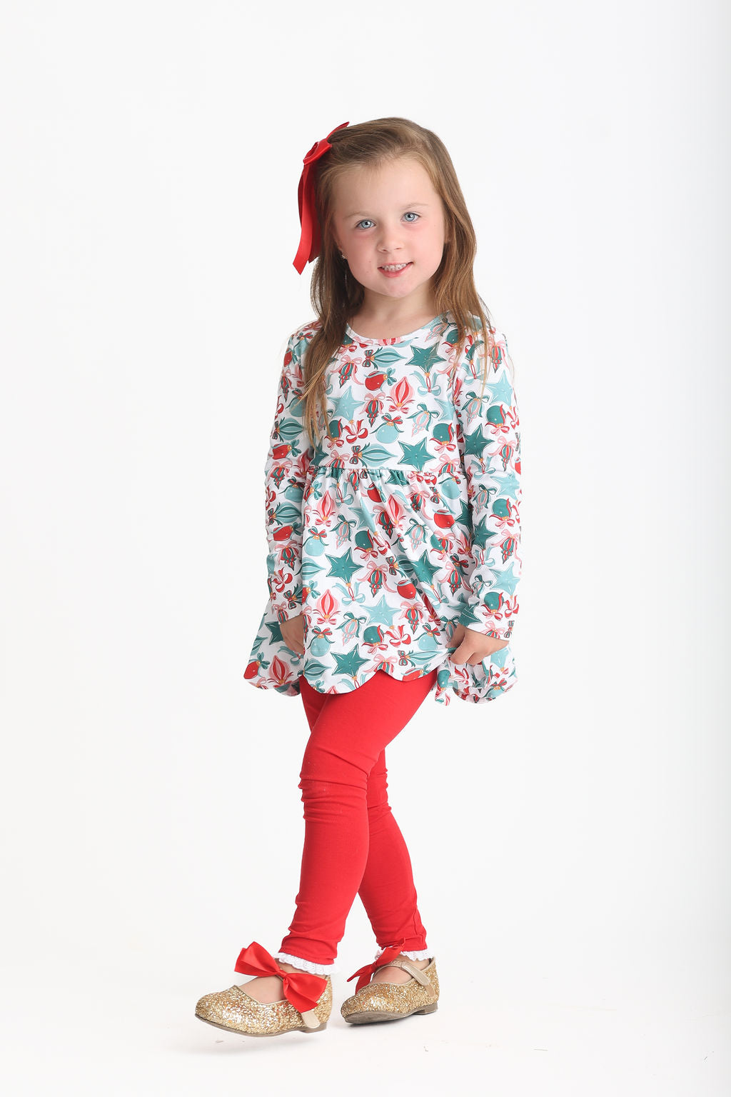 Charlotte glitter flats with interchangable satin bow