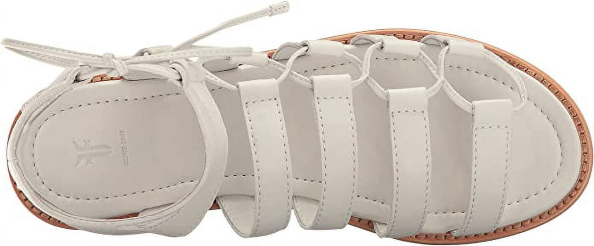 Frye Women's Blair Side Ghillie Gladiator Sandal White 9M