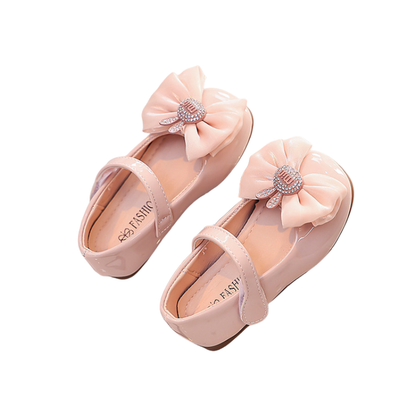 Pink bunny bling bow flats RTS