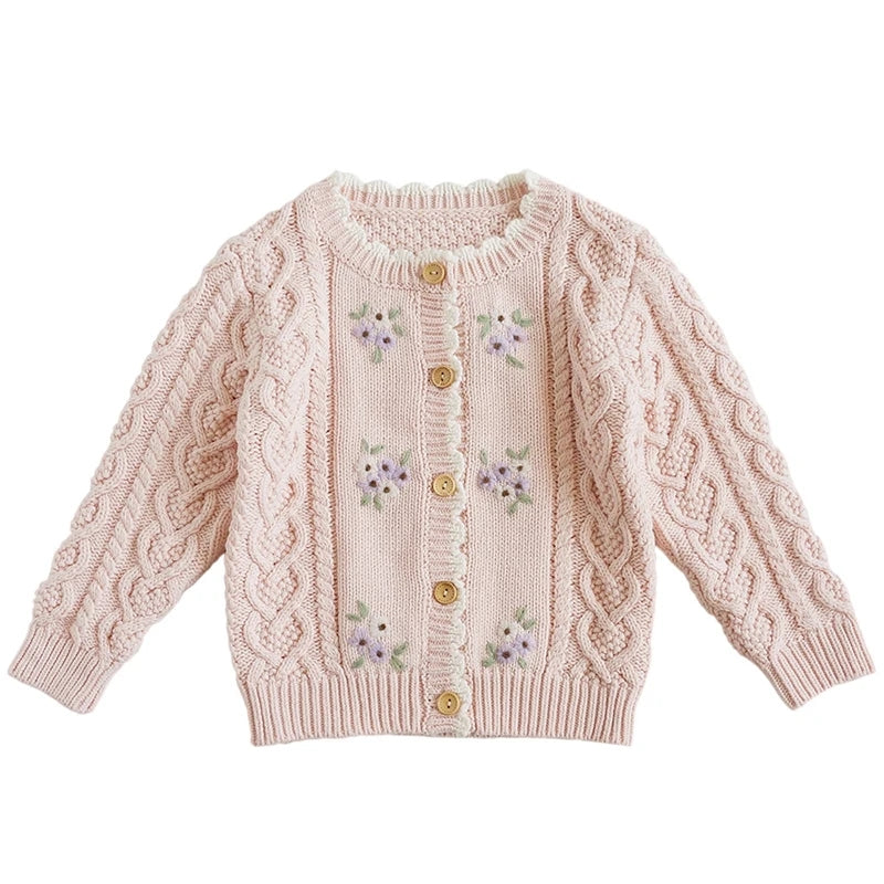 Spring Crochet embroidered Cardigans