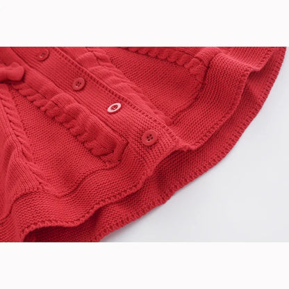 Red sweater hooded cape