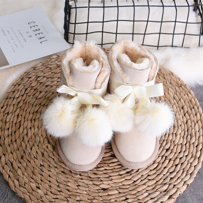 Aspen short pom pom boots