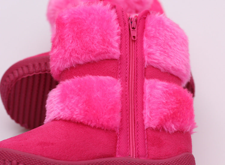 Fuzzy Pom Pom boots (purple, hot pink, beige, light pink dark brown)