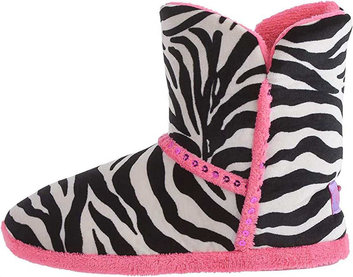 M&F Western Blazin Roxx Kid's Zebra Slipper Boots - XSmall 10/11