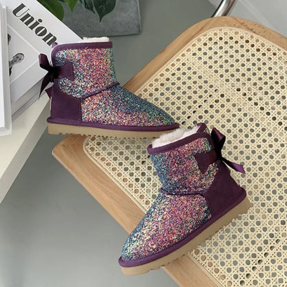 Winter twinkle sparkle cozy boots