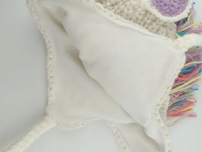 Crochet hats - dinosaur and Unicorn