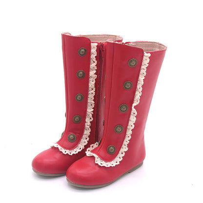 Analise Leather Button Boots ready to ship