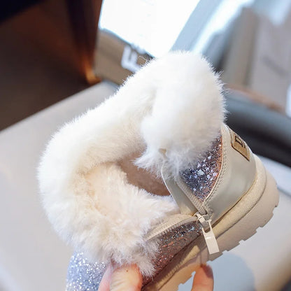 Frost Glitter Winter furry boots