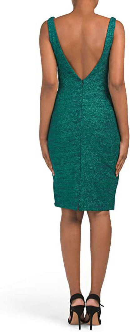 Marina Glitter Midi Dress, Green - 6