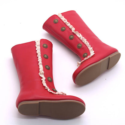 Analise Leather Button Boots ready to ship