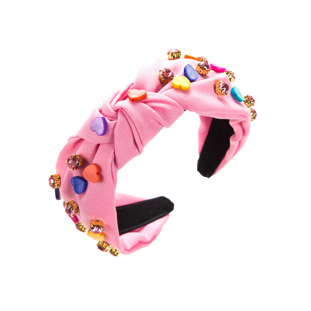 Candy hearts Bling knot headband