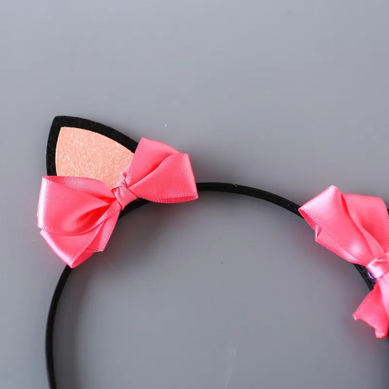 Kitty bow cat ear headband