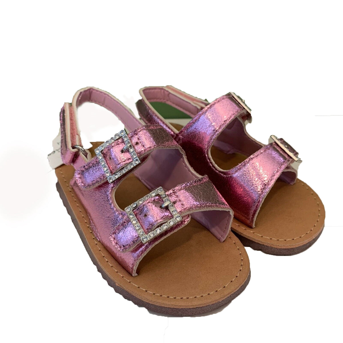 Nicole Miller Rhinestone Sandal Toddler 6 PINK METALLIC RHINESTONE