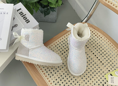 Winter twinkle sparkle cozy boots