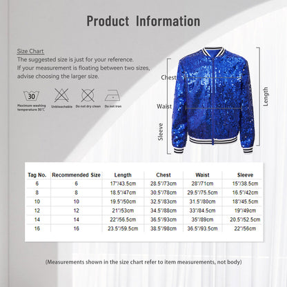 Pop star sequin bling jacket kids and women
